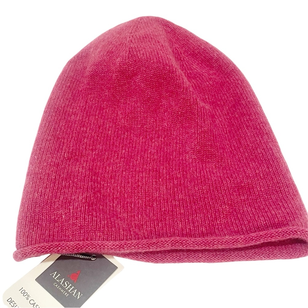 ALASHAN Pink Cashmere Essential Slouchy Hat NEW